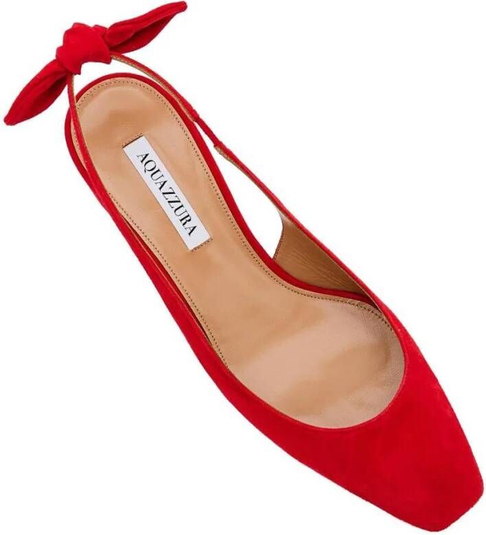 Aquazzura Hoge hakken 35 Mm Very Bow Tie Slingback in rood