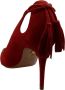 Aquazzura Hoge hakken Decollete Rosso in Suede in rood - Thumbnail 1