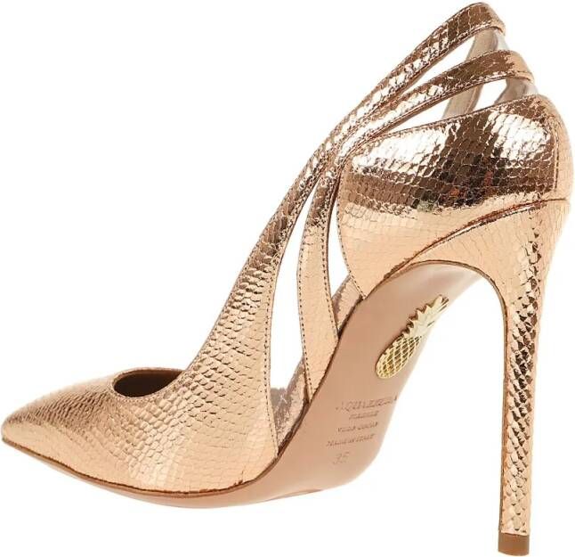 Aquazzura Hoge hakken Talk To Me Pump 105 in goud