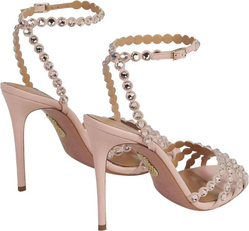 Aquazzura Hoge hakken Tequila 105 Heeled Sandals in poeder roze