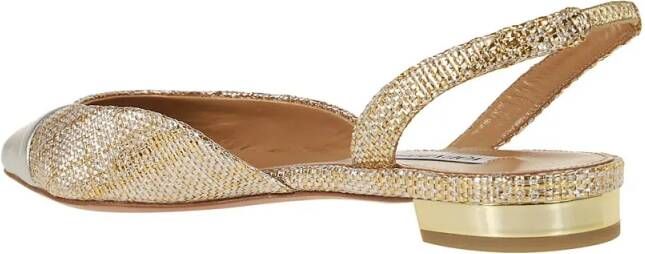 Aquazzura Milanese Flat in beige