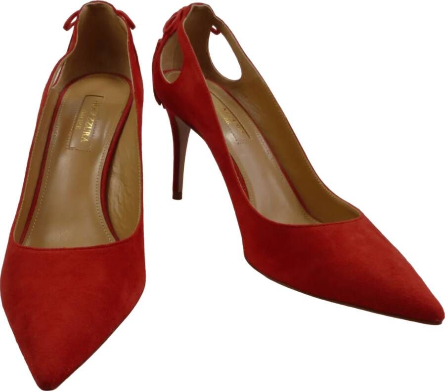 Aquazzura Pumps & high heels Decollet� Rosso in Suede in rood