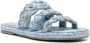 Aquazzura Sandalen Raffia Coastal Sandal in blauw - Thumbnail 1