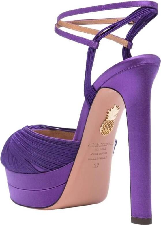 Aquazzura Slippers & Mules Sandals Purple in oranje