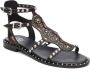 Ash Zwarte Leren Sandalen met Studs Black Dames - Thumbnail 2