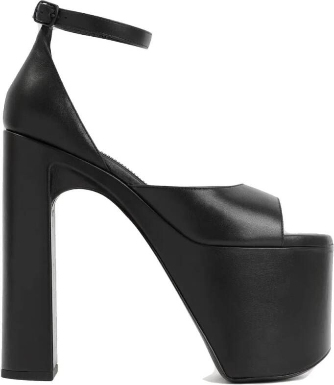 Balenciaga Sandalen Camden Black Platform Sandals in zwart