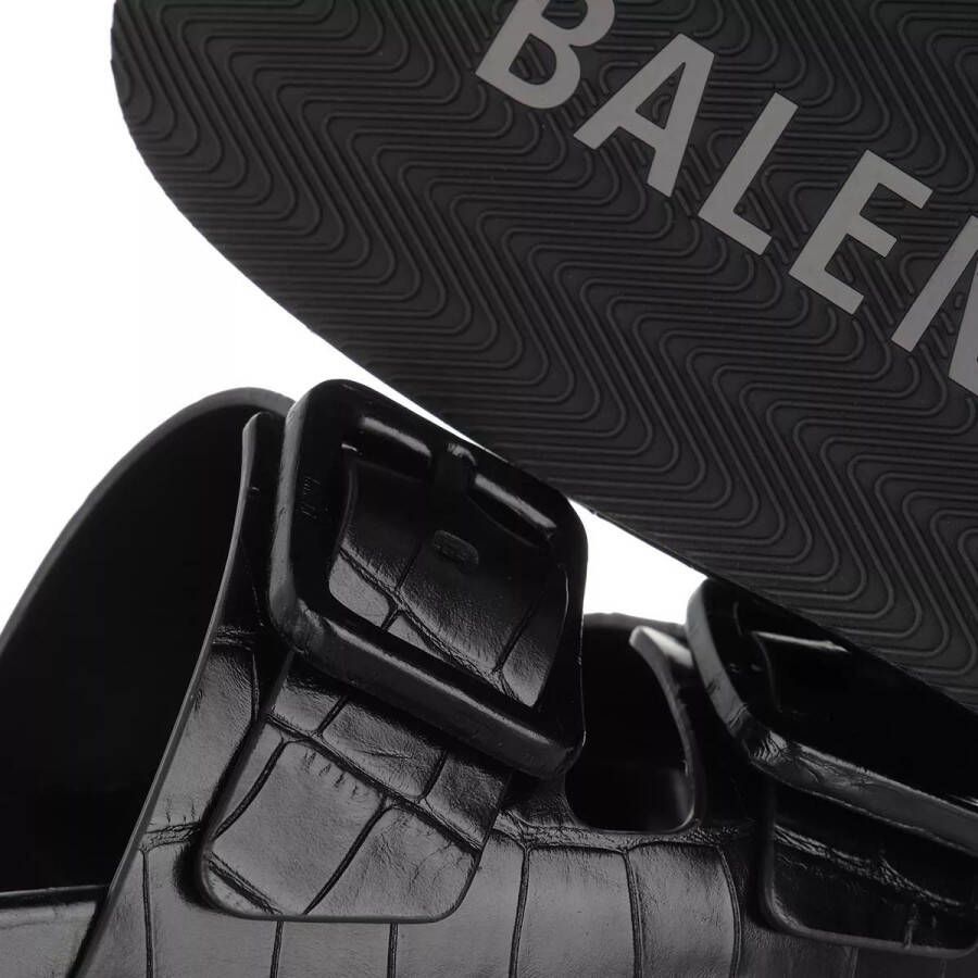 Balenciaga Sandalen Mallorca Slides Crocro Effect in black