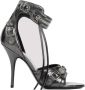 Balenciaga Sandalen Steel Grey Silver Sheep Leather Cagole H110 Sandal in grijs - Thumbnail 1