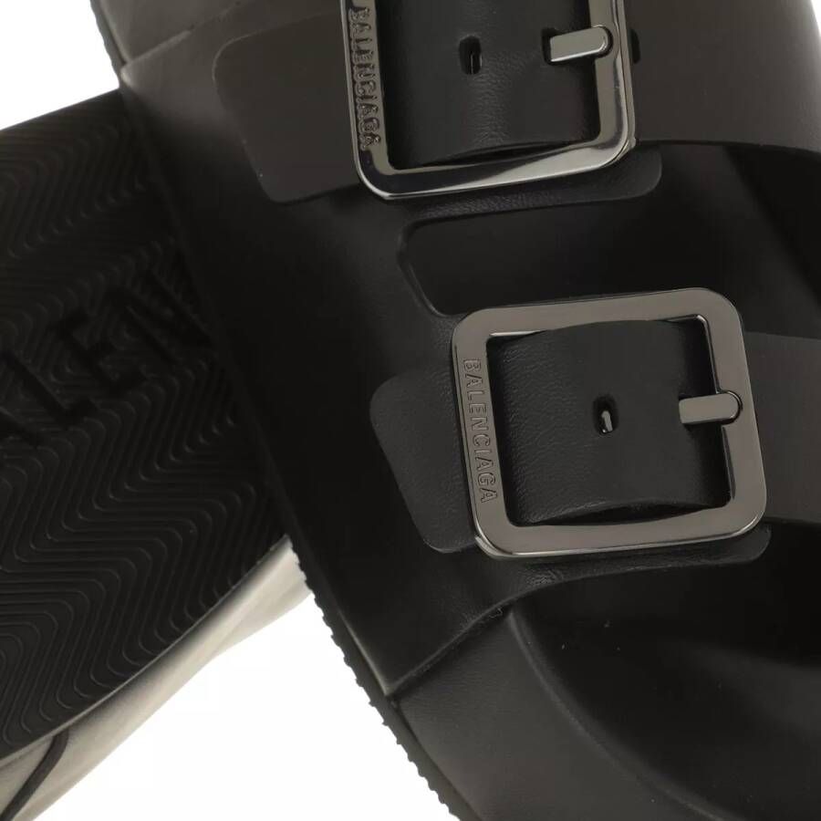 Balenciaga Slippers & Mules Mallorca Plateau Sandals Leather in zwart