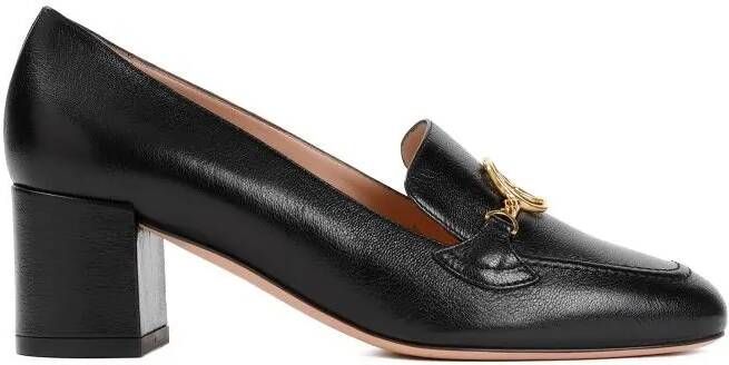 Bally Loafers Black Goat Leather Pump in zwart