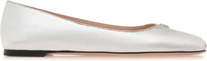 Bally Loafers Flat shoes Silver in zilver