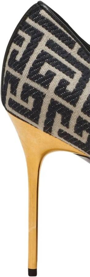 Balmain Hoge hakken Rubby Jacquard Heeled Shoes in zwart