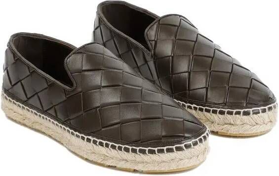 Bottega Veneta Loafers & ballerina schoenen Jack Fondant Calf Leather Espadrilles in bruin