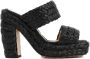 Bottega Veneta Sandalen Black Raffia Sandals in zwart - Thumbnail 1