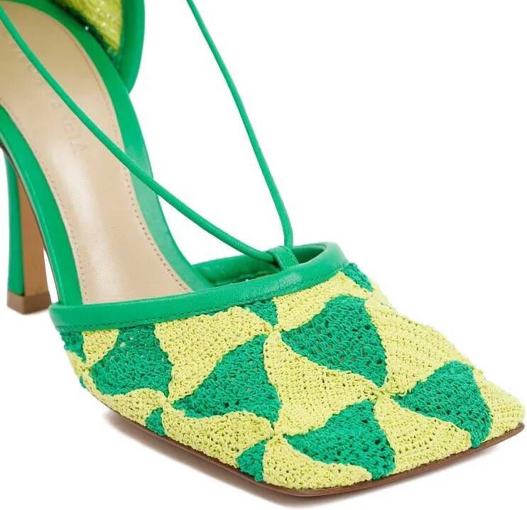 Bottega Veneta Sandalen Green Ad Yellow Stretch Sandals in geel