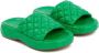 Bottega Veneta Sandalen Parakeet Padded Leather Sandals in groen - Thumbnail 1