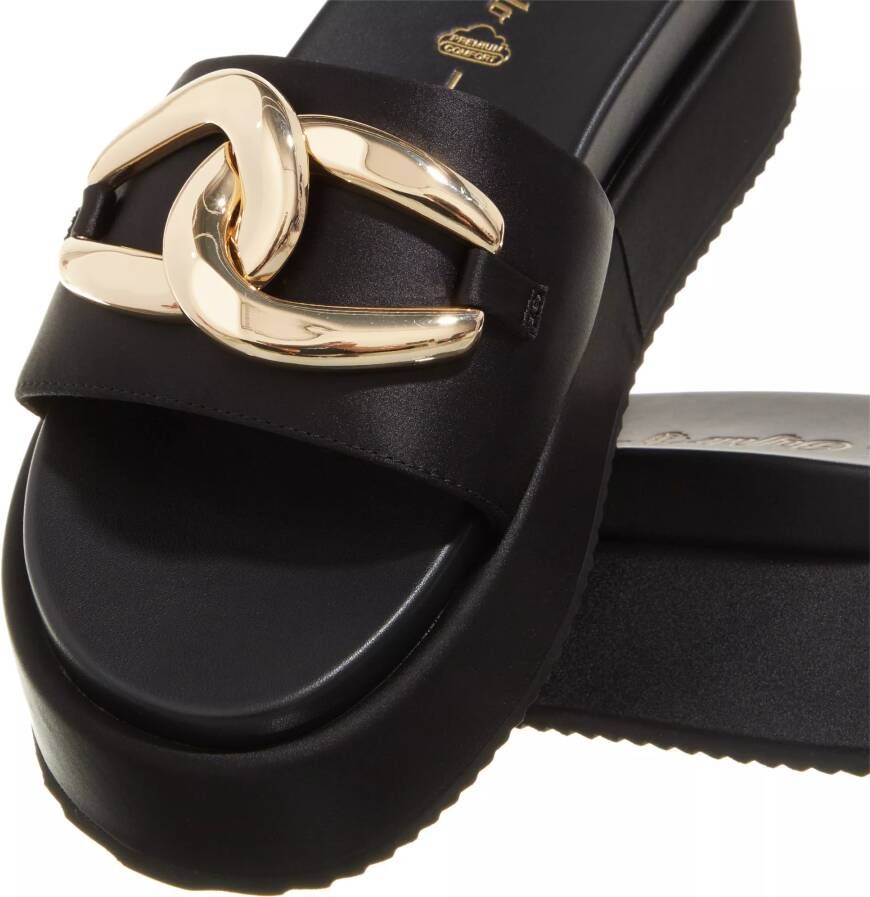 Buffalo Slippers Noa Slide Chain in zwart