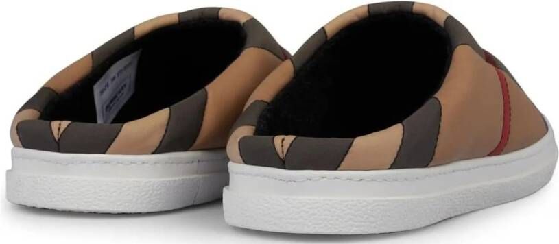 Burberry Low-Top Sneakers Homie Check Story Logo Mules in beige