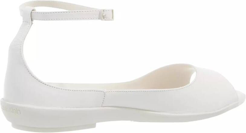 Calvin Klein Sandalen Peep Toe Ballerina Lth in crème