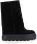 Casadei Boots Black Boots With Turn-Up With Platform In Suede in zwart - Thumbnail 2