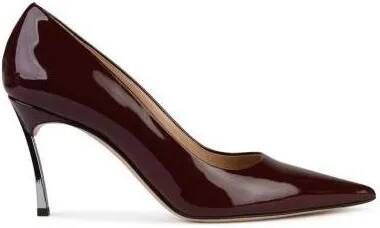 Casadei Pumps & high heels Superblade' Burgundy Shiny Leather Pumps in rood