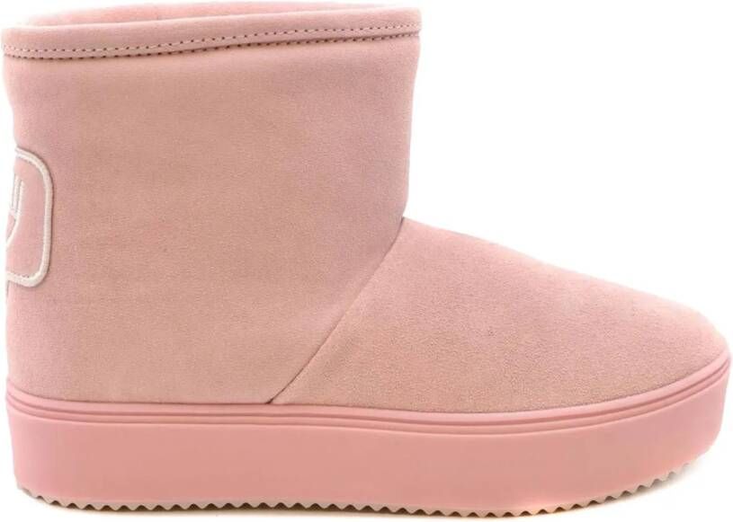 Chiara Ferragni Boots & laarzen Booties Pink in poeder roze