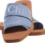 Chloé Woody slipper van canvas met logo - Thumbnail 2