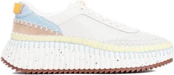 Chloé Lage-top sneaker Cloudy Sky Calf Leather Nama Sneakers in meerkleurig