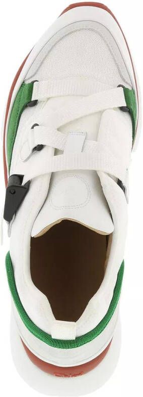 Chloé Sneakers Sonnie Low Top Sneakers Suede Calfskin Mix in wit