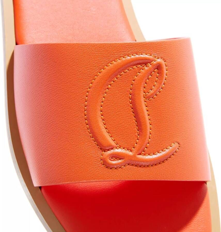 Christian Louboutin Sandalen CL Mule Nappa Lining in oranje