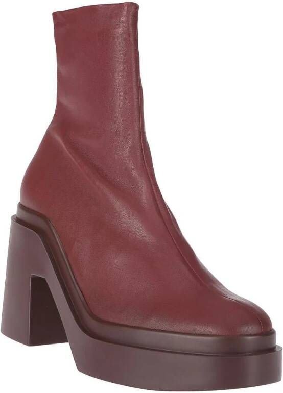 Clergerie Boots Leather Ankle Boot in rood