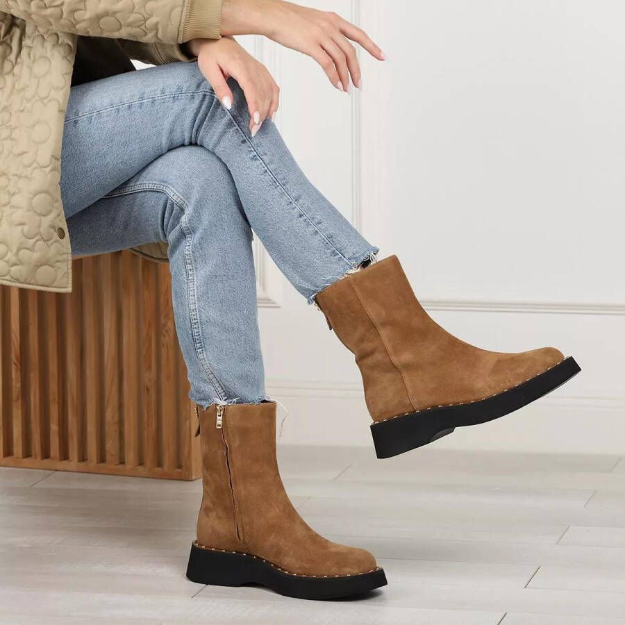 Coach Boots & laarzen Vanesa Suede Bootie in cognac