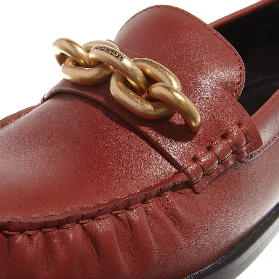 Coach Loafers & ballerina schoenen Jess Leather Loafer in rood