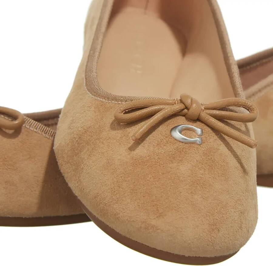 Coach Slippers Abigail Suede Ballet Flat in bruin