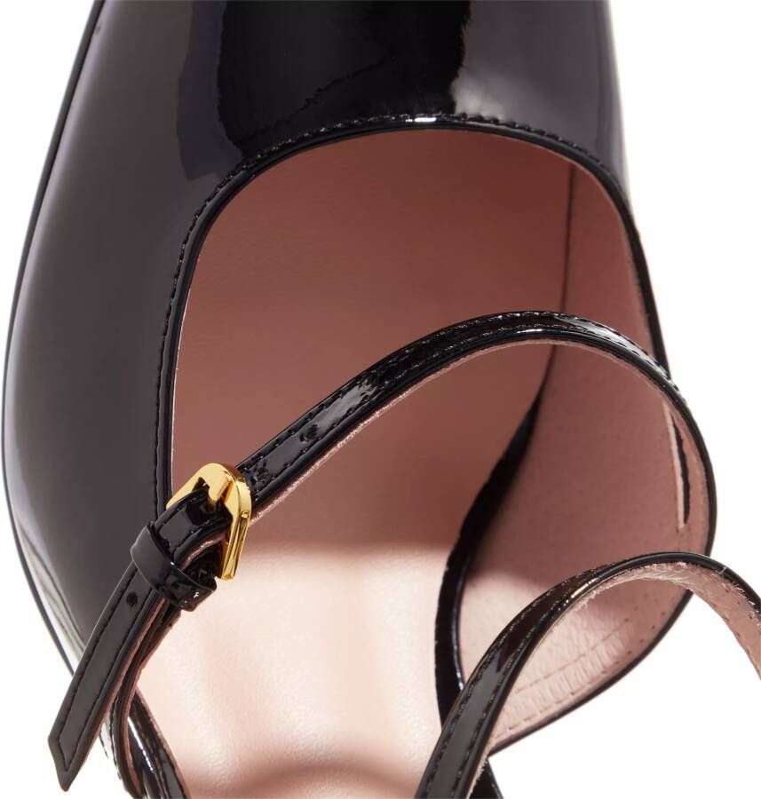 Coccinelle Sandalen Sandal Single Sole Patent Leather Noir in zwart