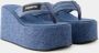 Coperni Sandalen Wedge Sandals Canvas Washed Blue in blauw - Thumbnail 2