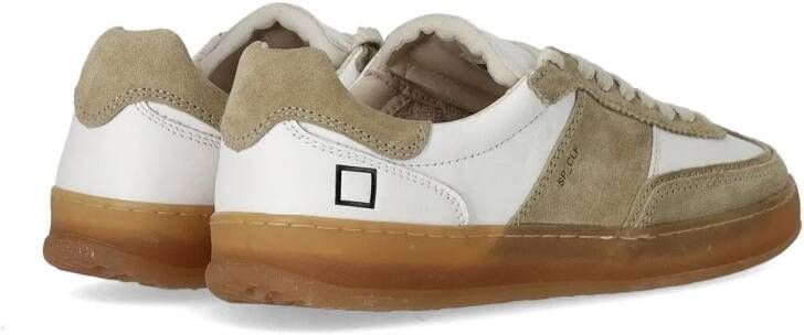 D.A.T.E Low-Top Sneakers . SPORTY CALF WEISS BEIGE SNEAKER in wit