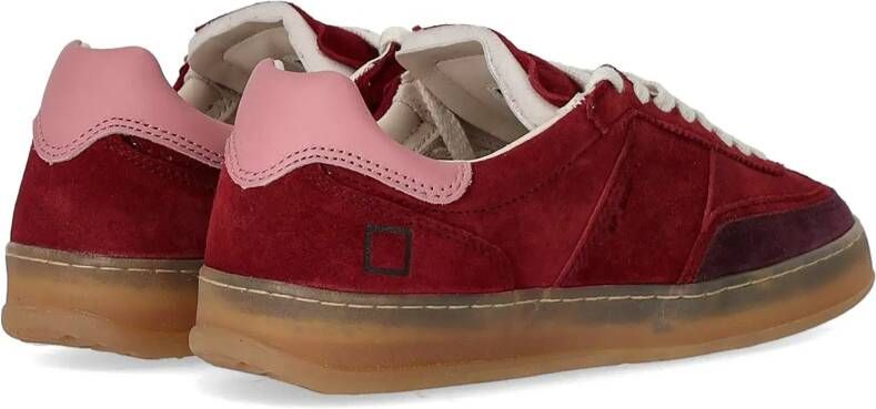 D.A.T.E Low-Top Sneakers . SPORTY COLORED BURGUNDY SNEAKER in rood