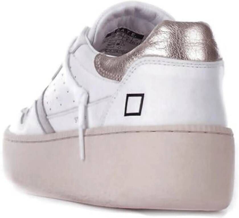 D.A.T.E Low-Top Sneakers White Platinum in wit