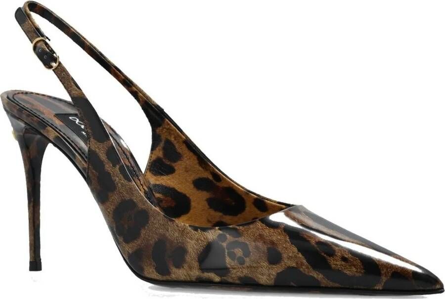 Dolce&Gabbana Sandalen met hak Tacchi a punta Animalier in luipaardprint