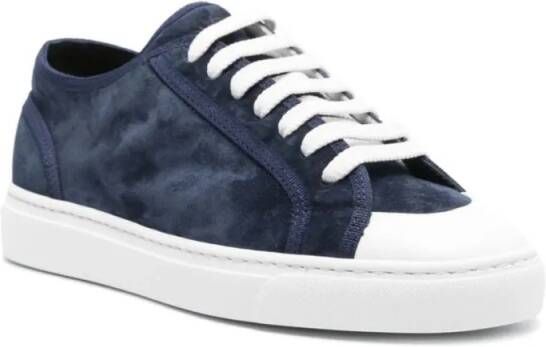 Doucal's Lage-top sneaker Suede Lace-Up Sneakers in blauw