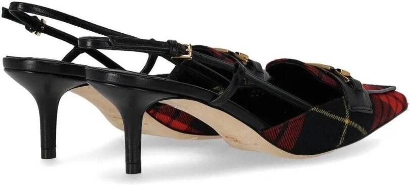 Elisabetta Franchi Pumps & high heels SCHWARZ ROT TARTAN SLINGBACK PU in zwart