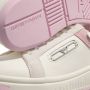 Emporio Armani Witte Roze Leren Sneaker met Metalen Adelaar Plaque White Dames - Thumbnail 2