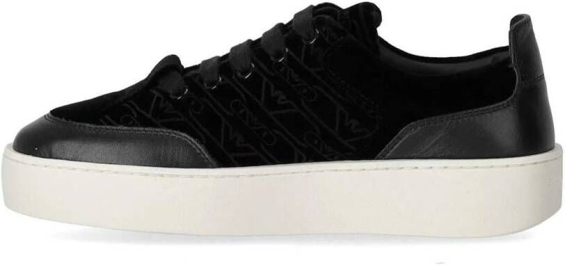 Emporio Armani Low-Top Sneakers SCHWARZER MONOGRAM SNEAKER in zwart