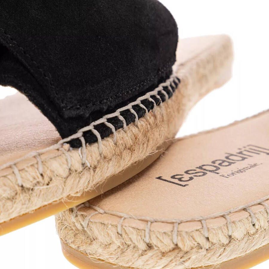 Espadrij l originale Slippers PLAGE BOUCLE VELOUR in zwart