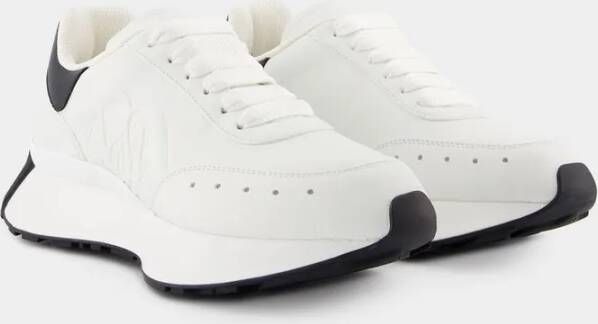 alexander mcqueen Low-Top Sneakers Sprint Runner Sneakers Leather White Black in wit