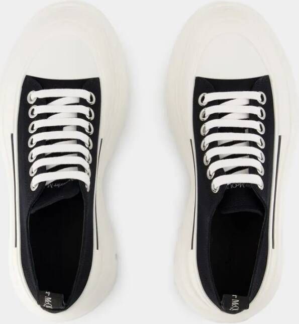 alexander mcqueen Low-Top Sneakers Tread Slick Sneakers Canvas Black White in wit