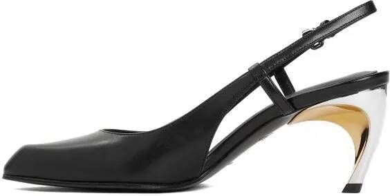 alexander mcqueen Pumps & high heels Black Silver Gold Leather Pumps in zwart