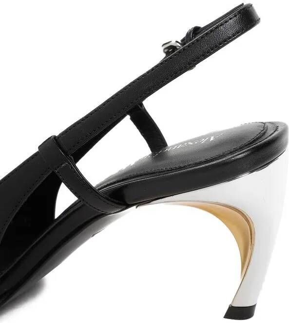 alexander mcqueen Pumps & high heels Black Silver Gold Leather Pumps in zwart