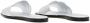 Alexander mcqueen Sandalen Flat Leather Slide Sandal in zilver - Thumbnail 12